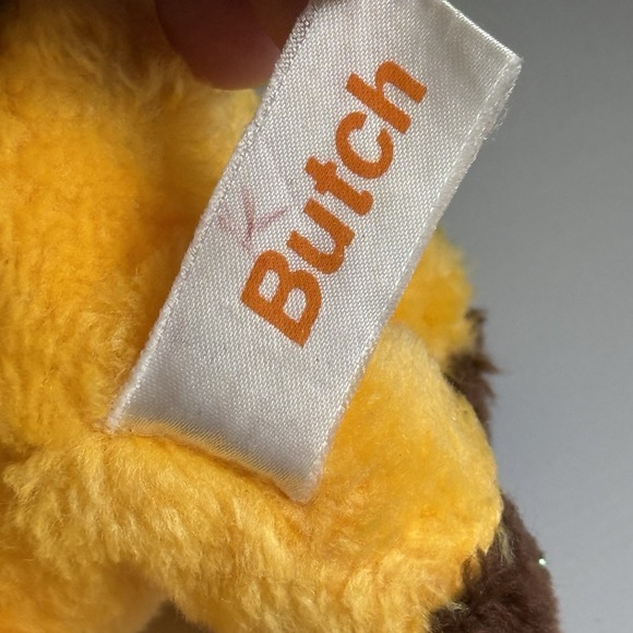VERY RARE‎ Vintage RUSS BERRIE Butch Orange White Brown Spot PLUSH TOY 7in t22 - Picture 10 of 12